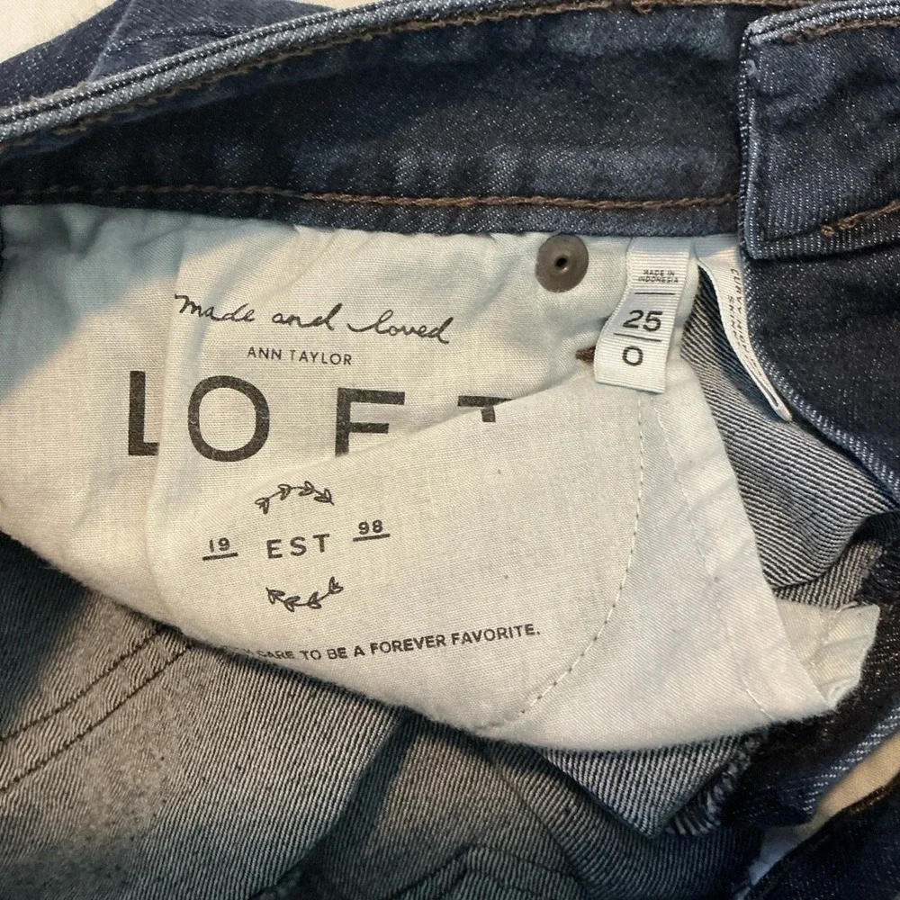 Ann Taylor Loft Curvy High Waist Skinny Ankle‎ Stretch Women's Jeans Sz 25/0